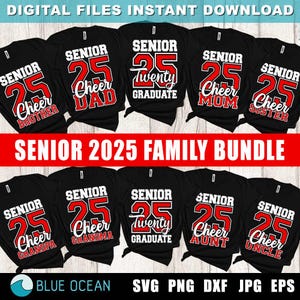 Senior Cheer 2025 SVG, Cheer Family Bundle SVG, Senior Cheer 2025 SVG, Football Mom svg, Senior Cheer Mom svg, Cheer Mom 2025, Sublimation