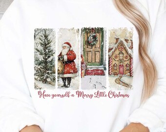 Retro Christmas PNG: Vintage Santa, Holiday Scenes (Digital Download)