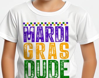 Imagen PNG de un hombre de Mardi Gras, diseño para niños del Carnaval de Luisiana (archivos digitales para sublimación, DTF y Cricut)