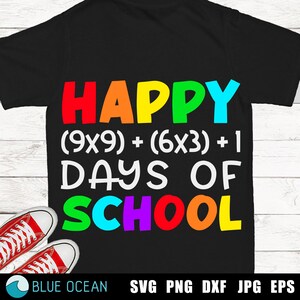 100 Days of School Math Formula SVG: Teacher Shirt Design (Digital Download)