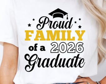 Stolze Familie 2026 Graduate SVG, Abschluss-Shirt Sublimationsdesign (digitaler Download)