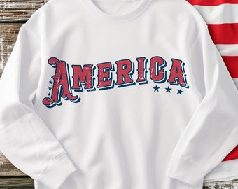 Retro America SVG: 4th of July Patriotic Design (Digital Download)