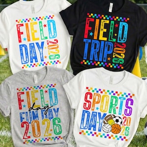 Field Day 2026 PNG-paket, rutig, sliten design (digital nedladdning) bild 1