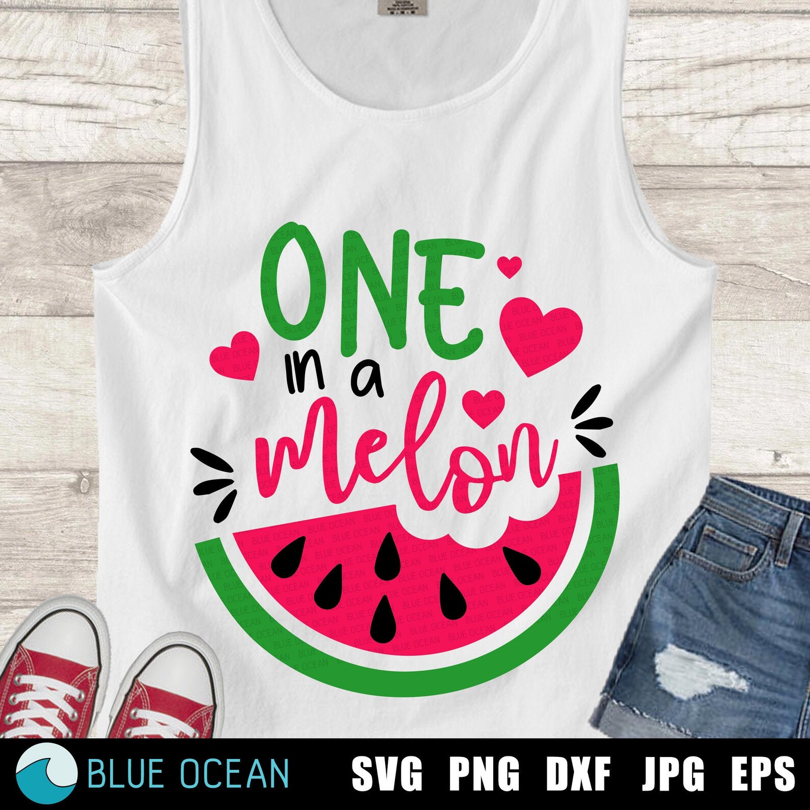 Summer SVG One in a Melon SVG Watermelon SVG Summer Girl | Etsy
