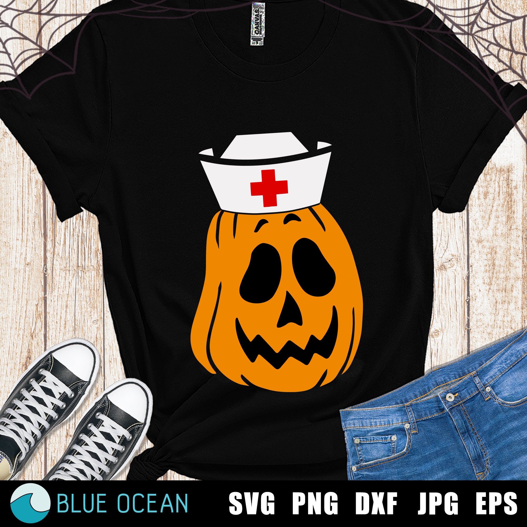 Pumpkin Nurse SVG Halloween Nurse SVG Halloween SVG - Etsy