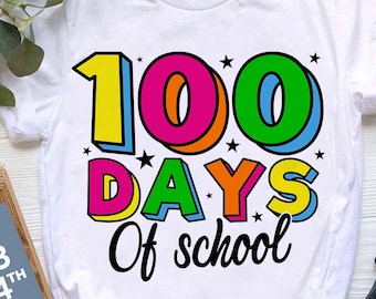100 Days of School SVG, Teacher Shirt Design (Digital Download)