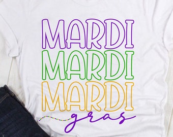 Mardi gras SVG, Mardi mardi mardi, Mardi gras shirt, mardi gras beads, Fat tuesday,