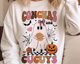 Conchas y Cucuys Fantasma PNG SVG: Halloween Mexicano (Descarga Digital)