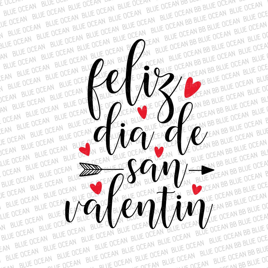 Feliz Dia de San Valentin SVG Valentine's Day SVG | Etsy