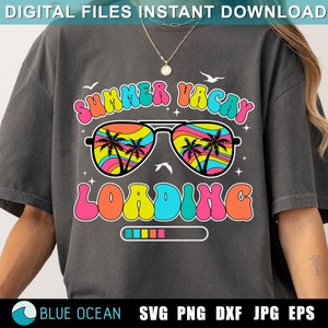 Sommer Vacay wird geladen, Lehrer-Sommer-Svg, Letzter Schultag-Svg, Lehrer-Freitag-Svg, Sommerpause-Svg