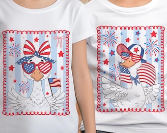 Patriotic Goose PNG: 4th of July Design (Digital Download)