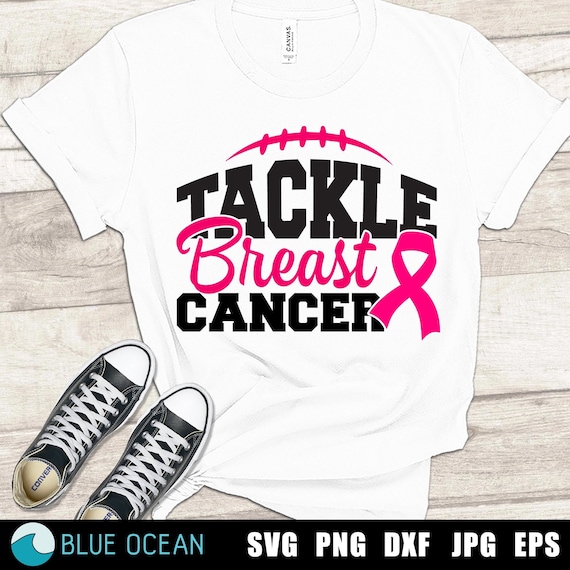 Tackle Breast Cancer SVG, Football Design (Digital Download)