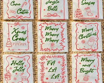 Pacote de PNGs de Natal Retrô, Desenhos Delicados e Coquetes, Camiseta Natalina Feminina, Molduras Festivas