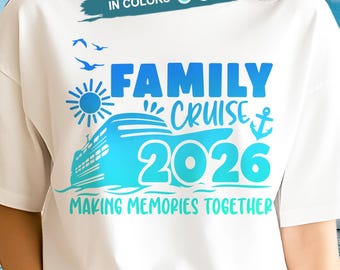 Family Cruise 2026 SVG: bijpassende shirtontwerpen (digitale download)