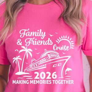 Cruzeiro em Família e Amigos 2026 SVG, Cruzeiro 2026 PNG, Camiseta de Cruzeiro PNG, Férias em Cruzeiro 2026 imagem 3
