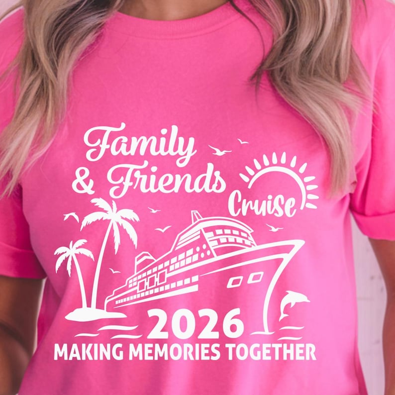 Cruzeiro em Família e Amigos 2026 SVG, Cruzeiro 2026 PNG, Camiseta de Cruzeiro PNG, Férias em Cruzeiro 2026 imagem 3