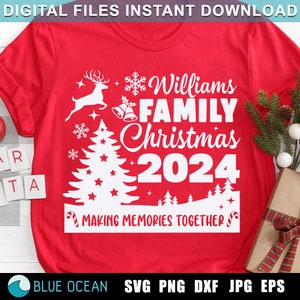 Weihnachten 2024 Familienhemd SVG, Weihnachten 2024 SVG, Erinnerungen gemeinsam machen, Weihnachtsfamilienhemd