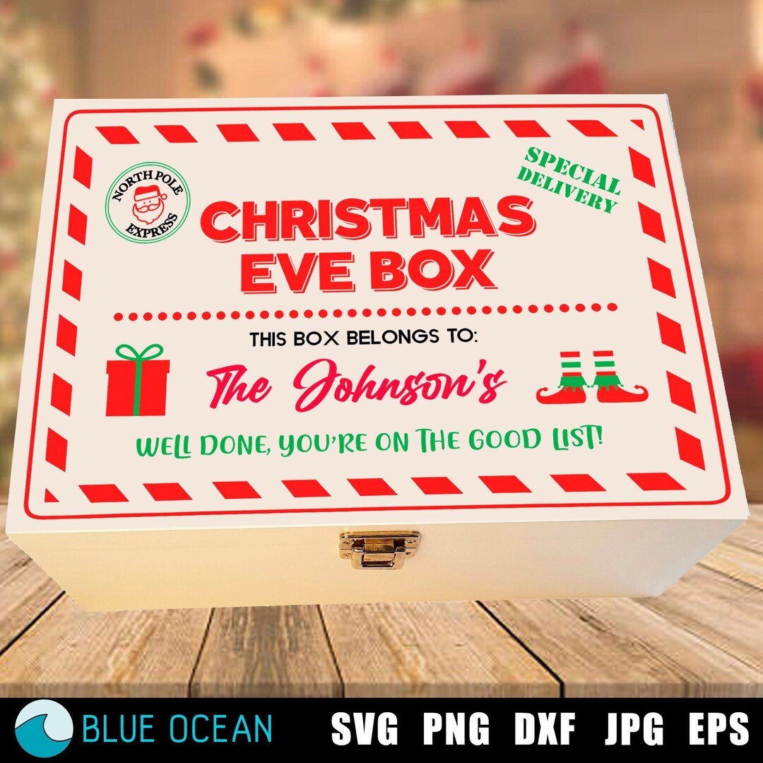 Christmas Eve Box SVG, Christmas Eve Crate SVG - Etsy Australia