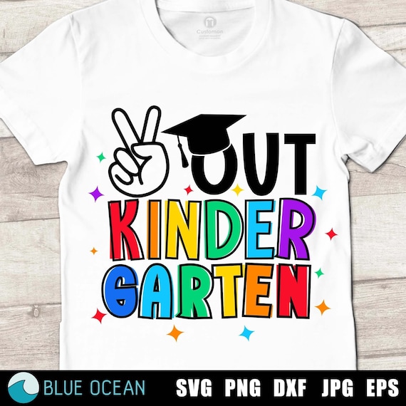 Peace Out Kindergarten SVG, Kinder Grad 2026 (Digital Download)