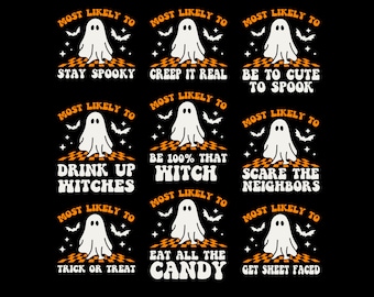 Halloween SVG, Halloween family shirt, Most likely halloween, funny halloween SVG, Mos likely to SVG