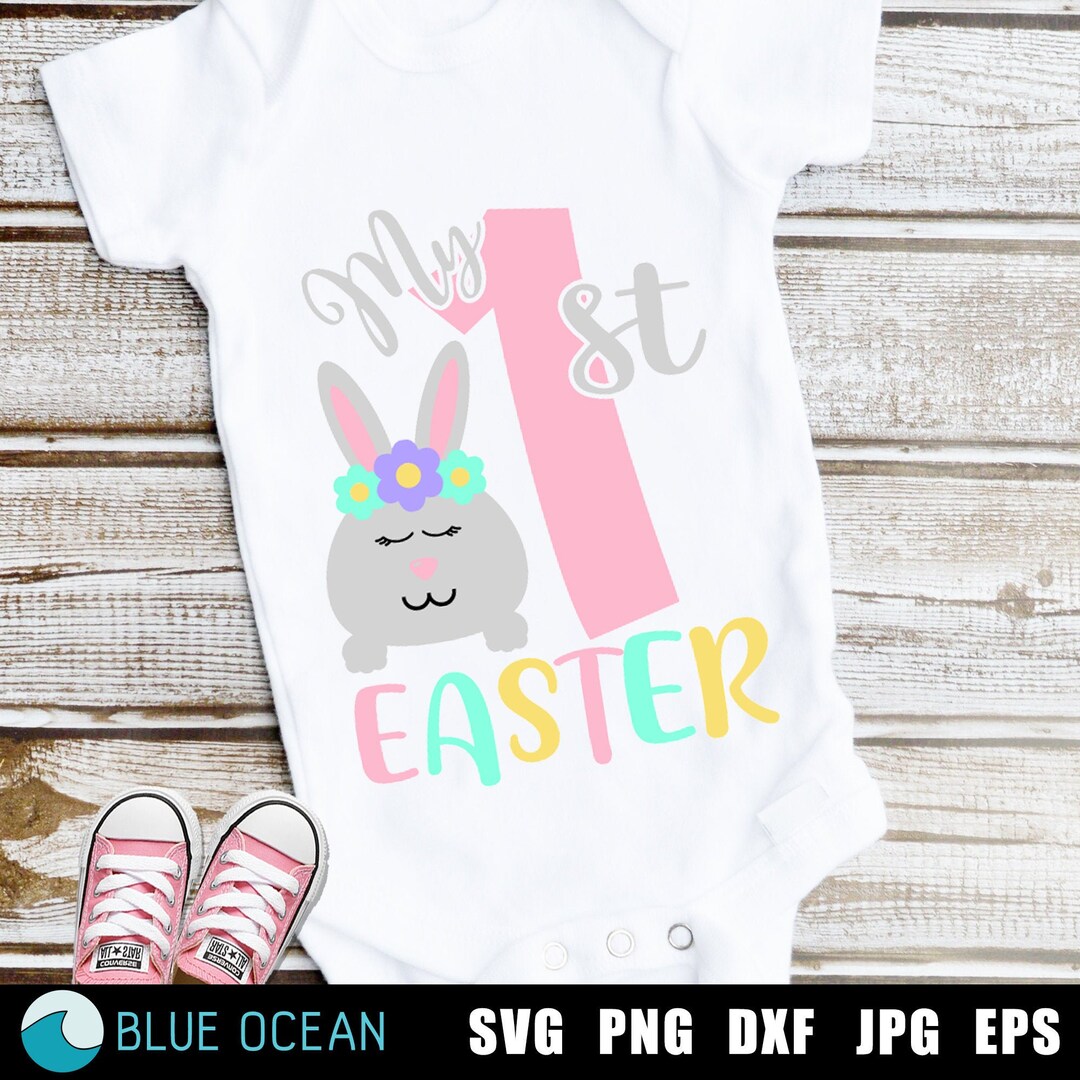 My 1st Easter SVG My First Easter Girl SVG Easter Bunny Girl - Etsy