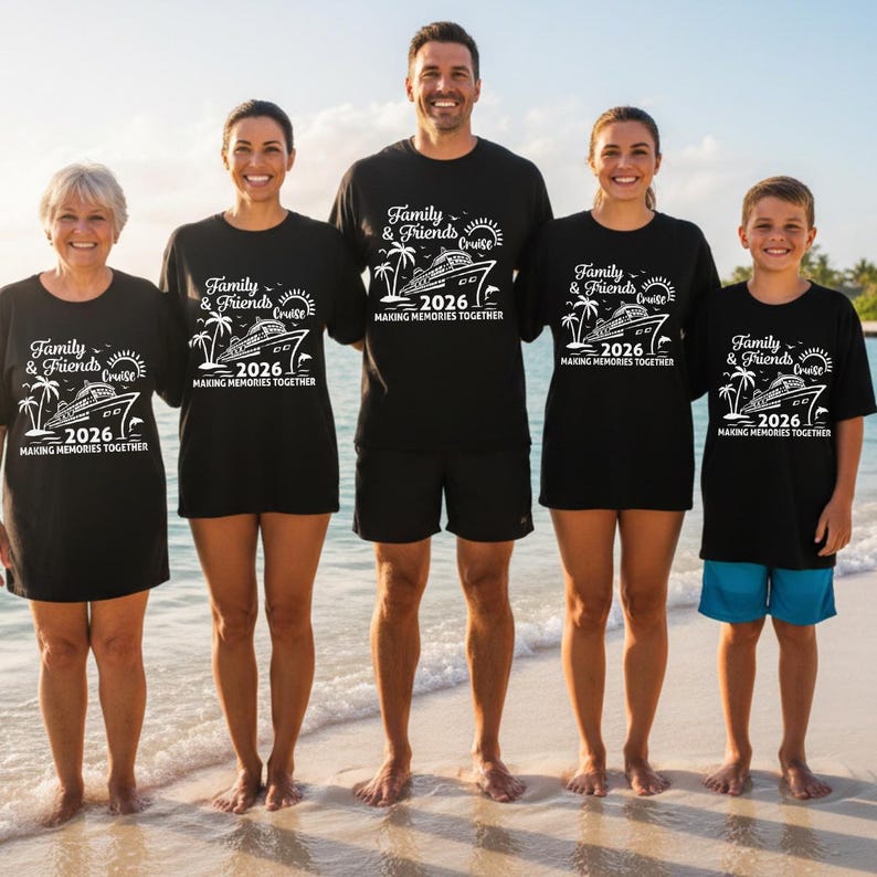 Cruzeiro em Família e Amigos 2026 SVG, Cruzeiro 2026 PNG, Camiseta de Cruzeiro PNG, Férias em Cruzeiro 2026 imagem 2