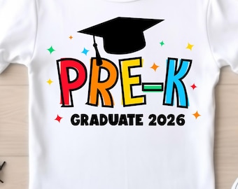 Pre-K Graduate 2026 SVG PNG, Graduation shirt  (Digital Download)
