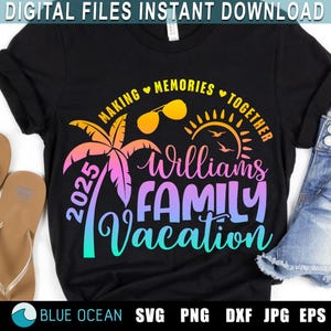 Vacaciones familiares SVG, Vacaciones familiares 2025, Creando recuerdos juntos, Camiseta de vacaciones 2025 SVG