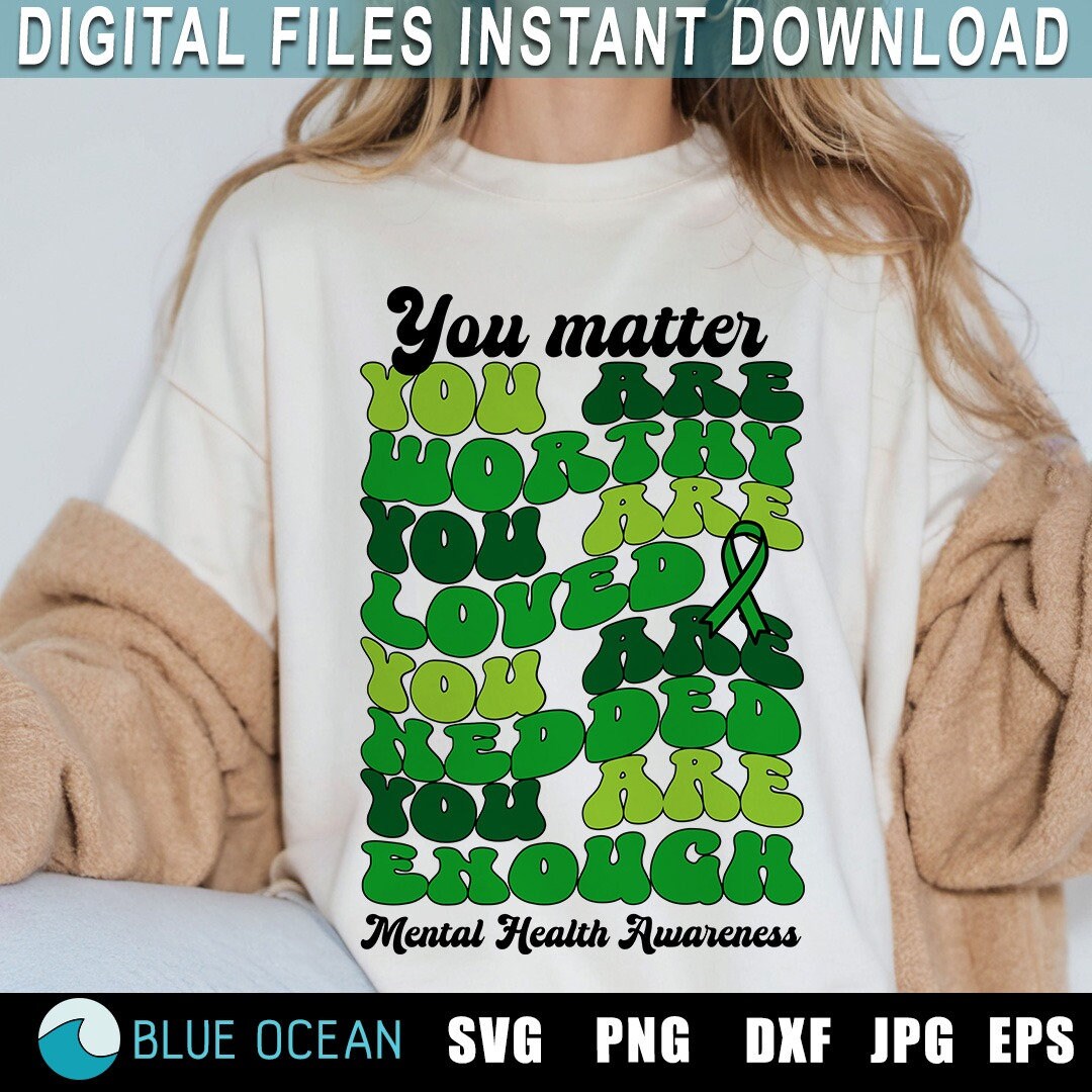 Mental Health Matters SVG, Mental Health Awareness Svg, Positive Svg ...