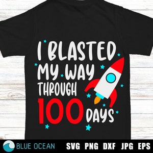 Eu abri caminho por 100 dias SVG, 100 dias de menino SVG, 100 dias de camisa de menino, 100 dias de escola PNG