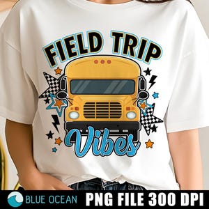 Field Trip Vibes PNG: School Bus Design (Digital Download)