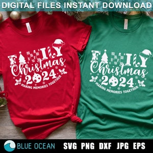 Familie kerst SVG, familie kerst 2024 SVG, kerst familie png, familie kerstshirt