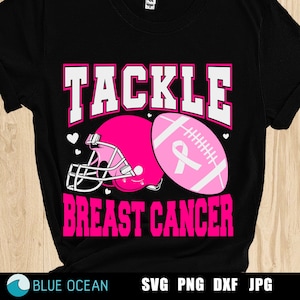 Affronta il cancro al seno SVG, Breast Cancer Awareness Svg, Football Cancer SVG, Combatti il cancro SVG