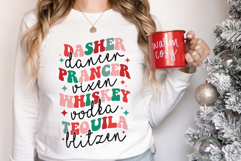 Dasher Dancer Prancer Vixen Whiskey Tequila Vodka Blitzen - Etsy