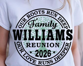 Family Reunion 2026 SVG, Custom Name Design (Digital Download)