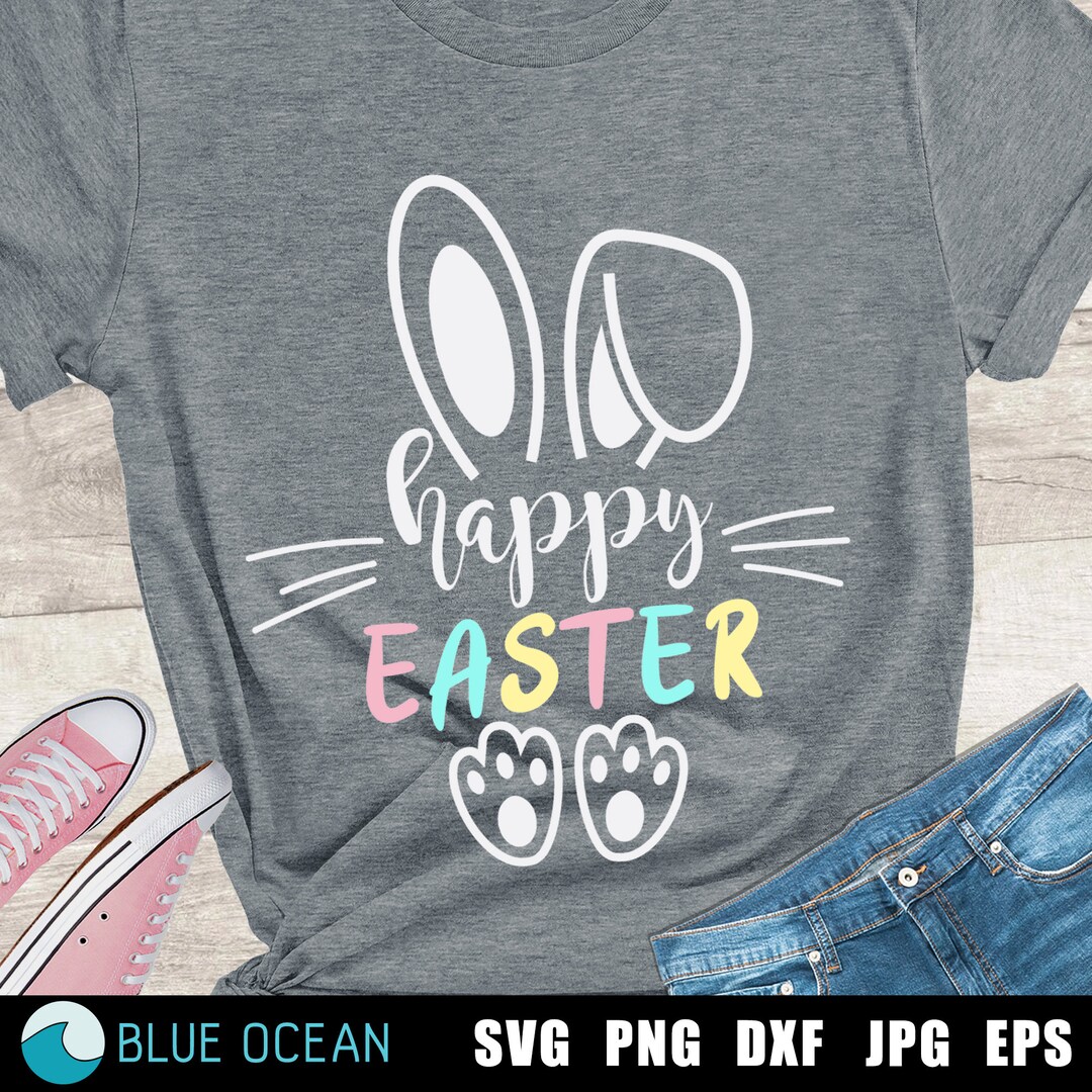 Happy Easter SVG, Easter Bunny SVG, Easter Kids Svg, Easter Girl Shirt ...