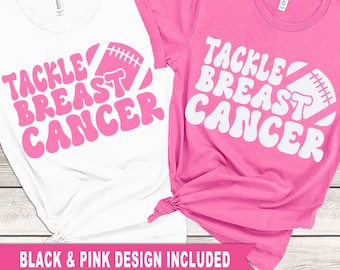 Tackle Breast Cancer Football Svg, Awareness Design (digitale download)