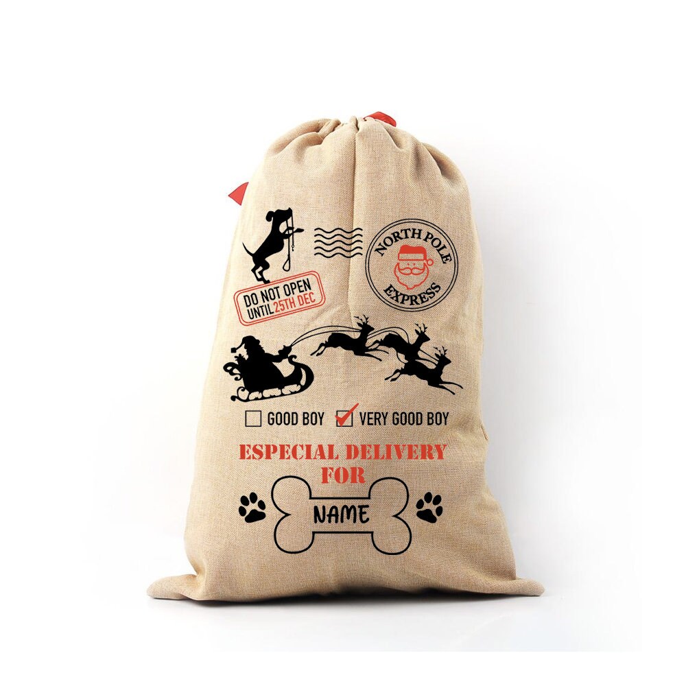 Dog Christmas Sack SVG Dog Christmas Bag SVG Dog Santa Sack Etsy