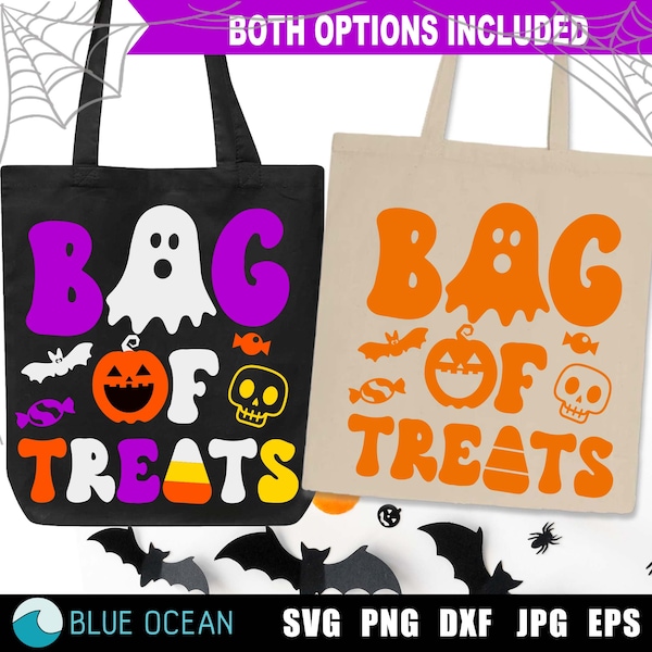 Bag for treats SVG, Kids, Trick or treat bag SVG, Halloween treat bags, Candy collector bag SVG