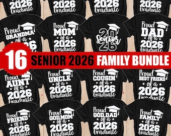Senior 2026 Family SVG Bundle, Graduation Designs (Digital Download)