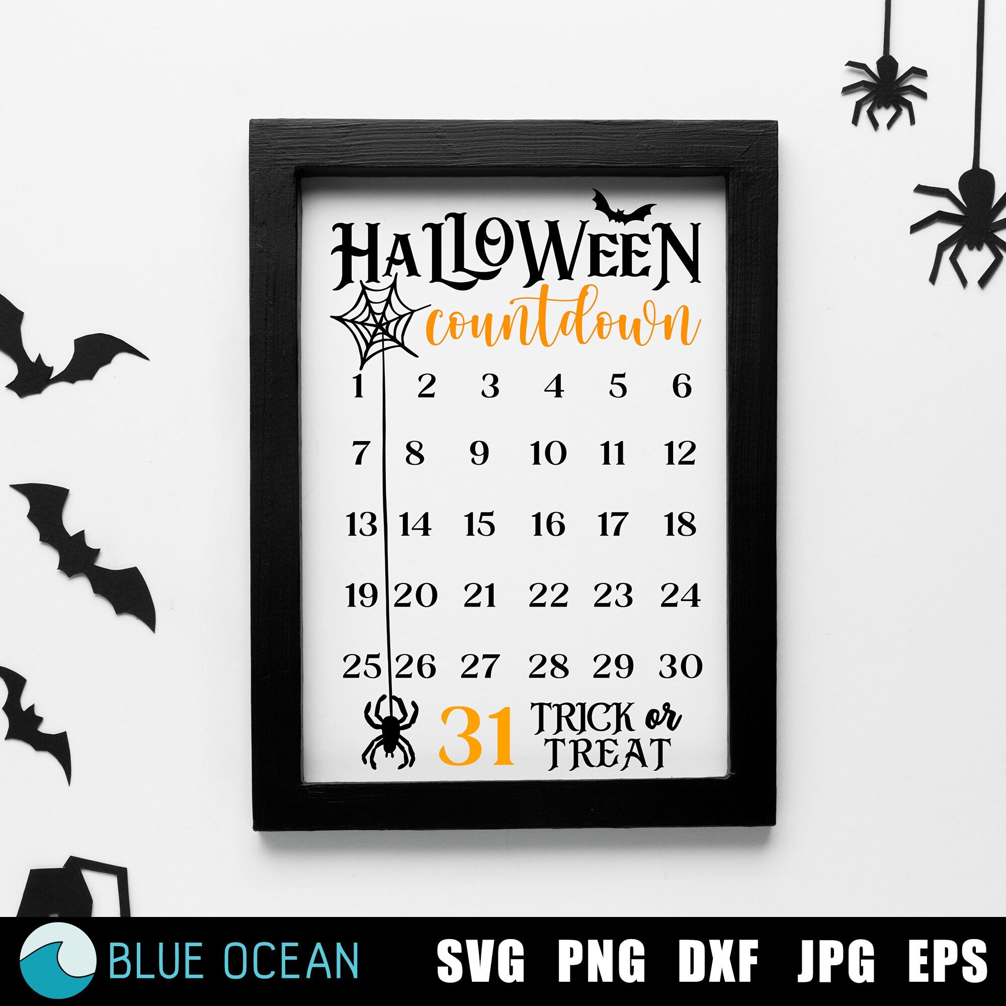 Halloween Countdown SVG Halloween Sign SVG Halloween SVG - Etsy