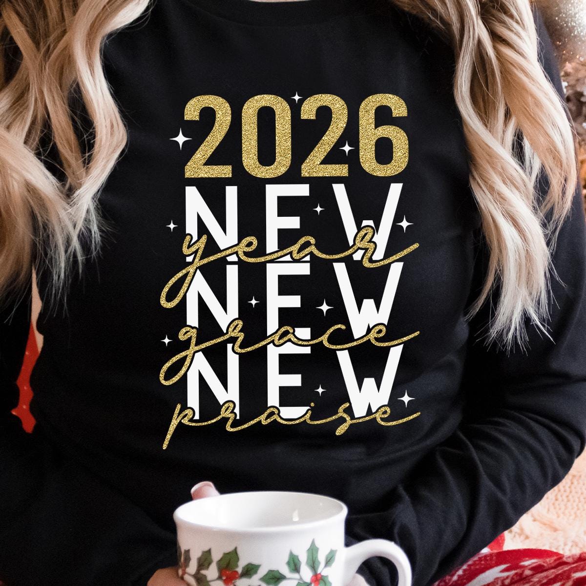 Happy New Year SVG, New Year 2026 SVG, New Grace Praise Jesus