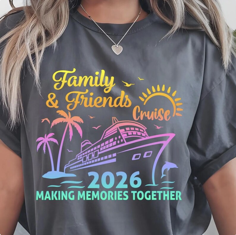 Crociera per famiglie e amici 2026 SVG, Crociera 2026 PNG, Maglietta da crociera PNG, Vacanza in crociera 2026 (download digitale) immagine 11