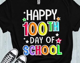 SVG del día número 100 de clases, diseño colorido (descarga digital)