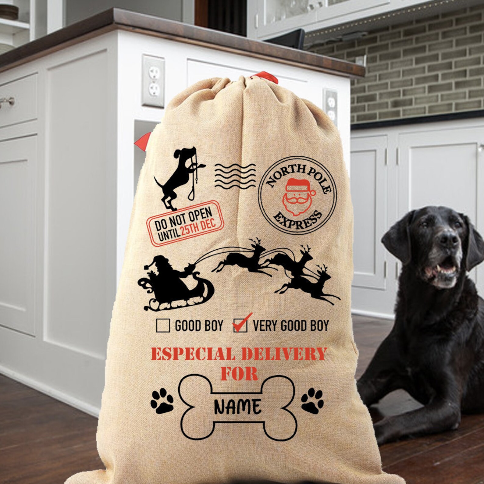 Dog Christmas Sack SVG Dog Christmas Bag SVG Dog Santa Sack Etsy