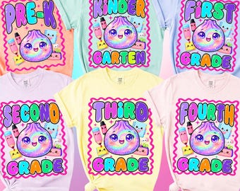 Pacote de imagens PNG com glitter para diferentes níveis escolares: Pré-escola, Jardim de Infância, 1º ano, Volta às Aulas, Sublimação para professores.