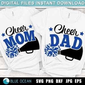 Jubeln Mama SVG, jubeln Papa SVG, Cheerleader Familie, jubeln SVG,