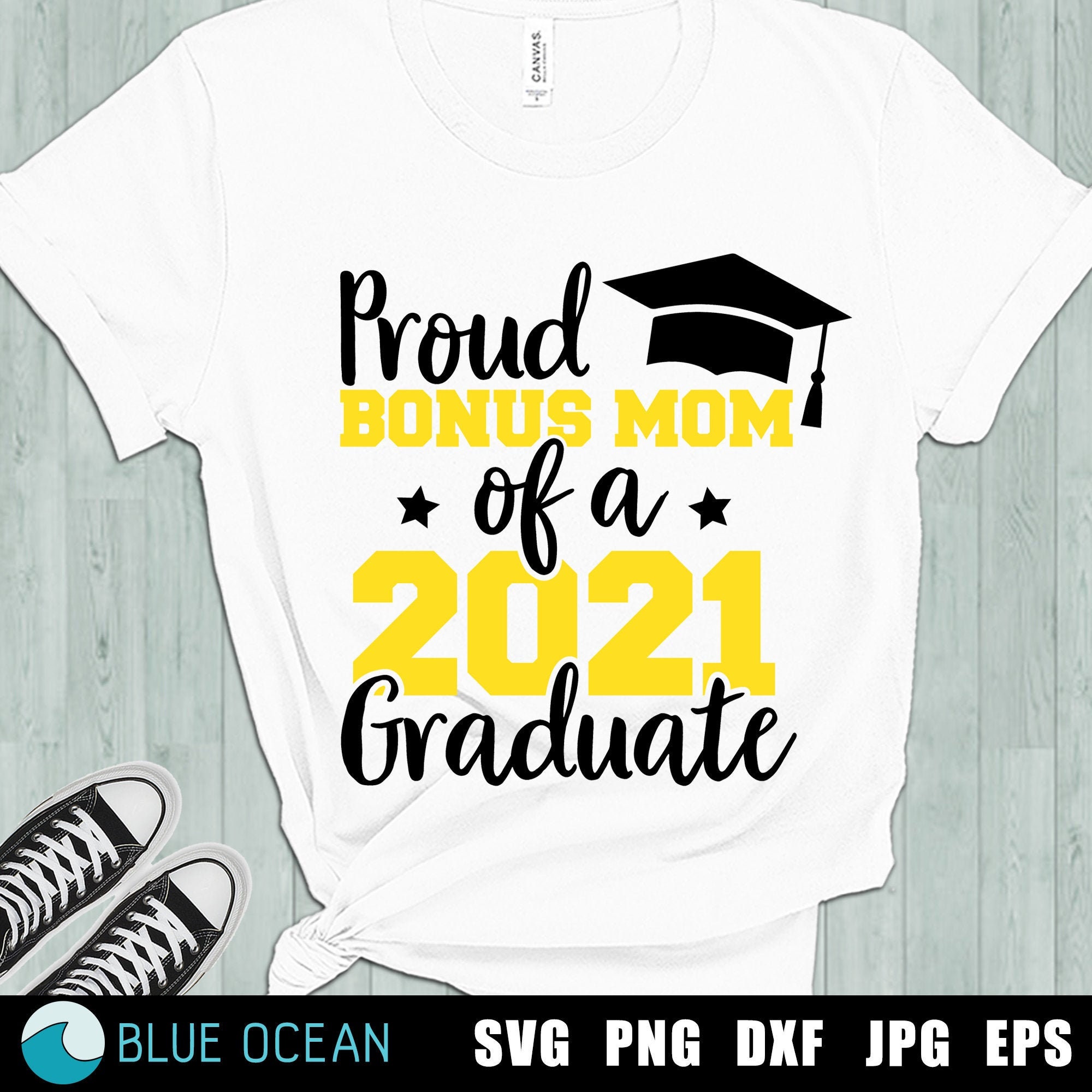 Download Proud Bonus Mom of a 2021 Graduate Graduate Stepmom SVG | Etsy