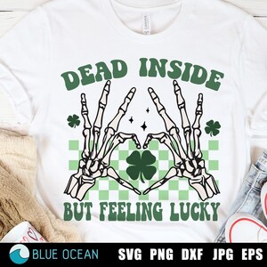 Lustiger St. Patricks Day PNG, Dead Insider, aber glückliches SVG, Retro Sublimationsdesign, St Patricks Shirt PNG
