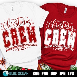 Christmas Crew 2025 SVG PNG: Retro-Weihnachtsfamilie T-Shirts, gemeinsam Erinnerungen herstellen (Digitaler Download)